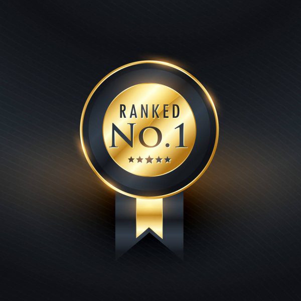 A ribbon saying Ranked No. 1