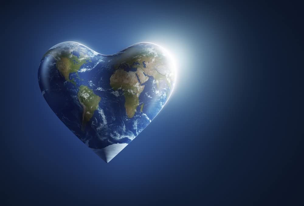 The world shaped like a heart